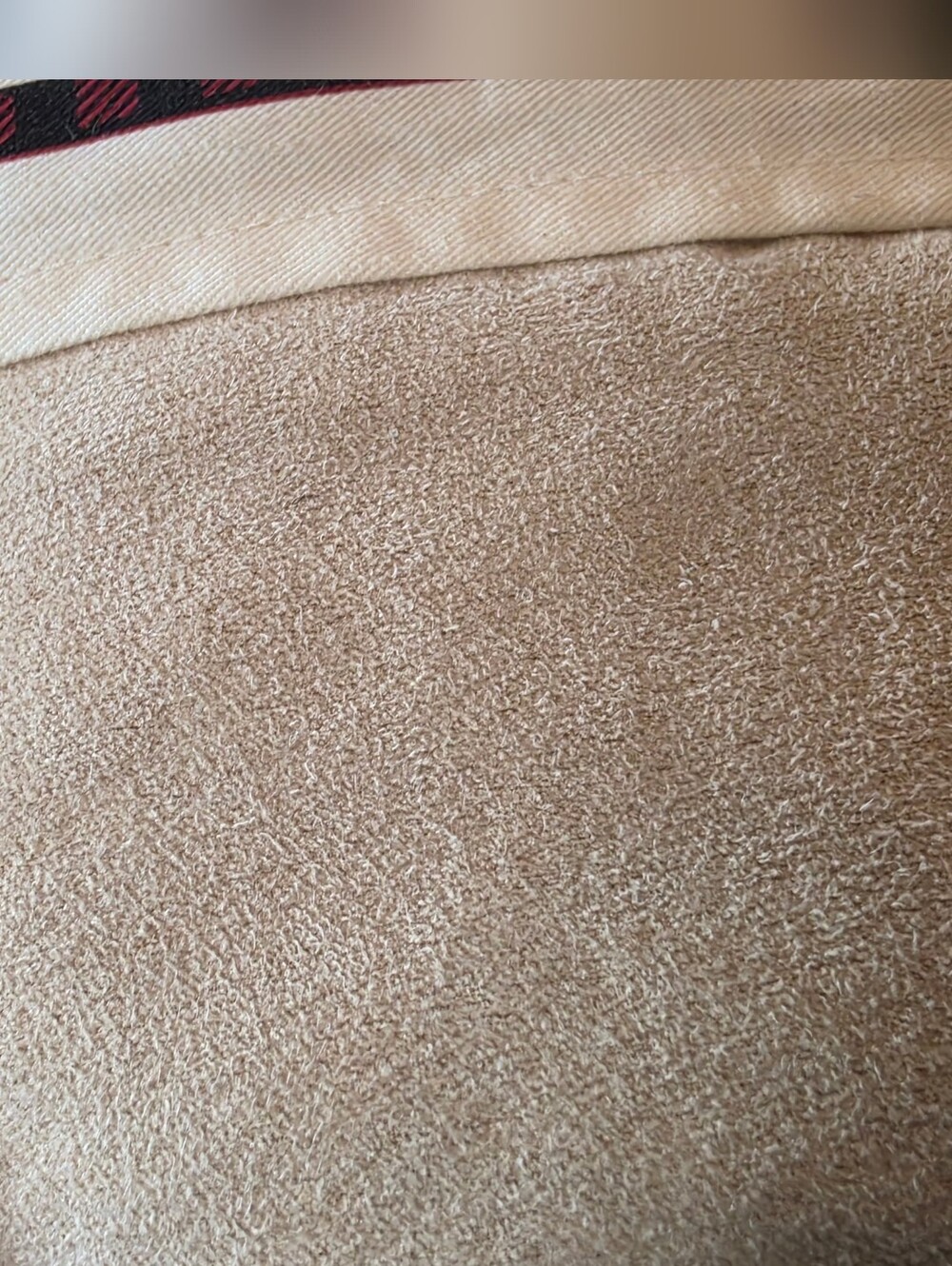 Woolrich Cream Tan Duck Down Comforter Faux Suede Throw 50x70 Nwt - Picture 2 of 8